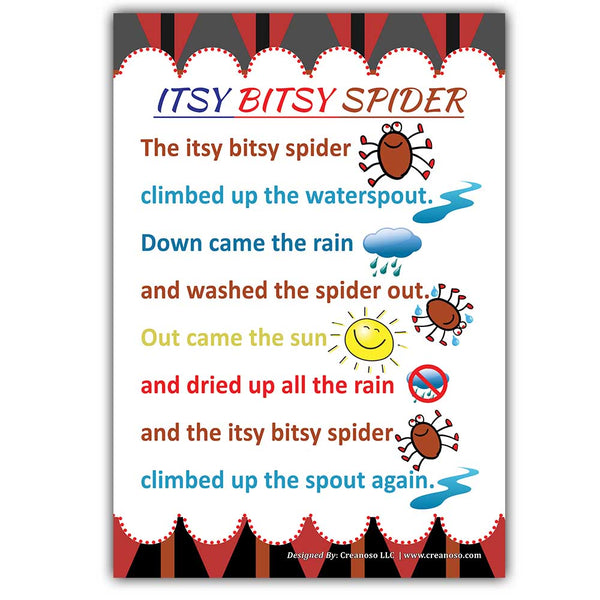Creanoso Nursery Rhymes Educational Posters Series 3 (12-Pack) - Home Teaching Bulk Value Pack