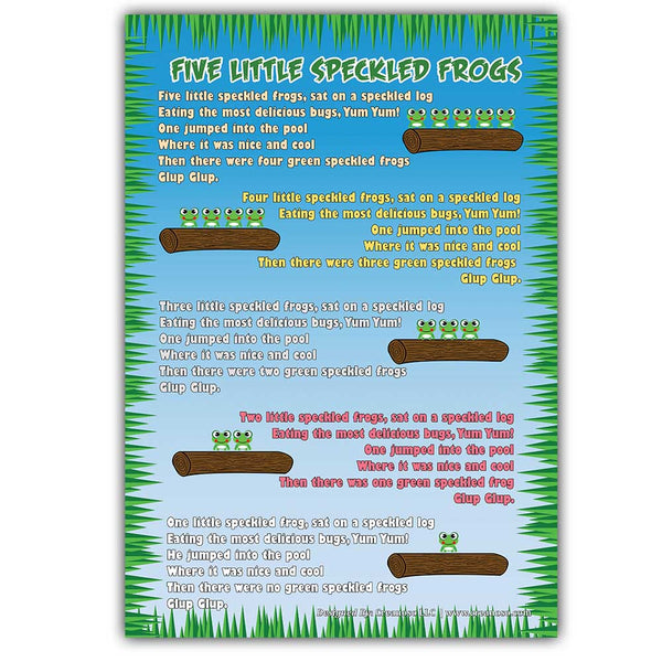 Creanoso Nursery Rhymes Educational Posters Series 3 (24-Pack) - Home School Learning Set