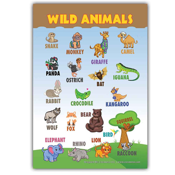 Creanoso Visual Objects Educational Posters (24-Pack) - Teachers Value Savers Bulk Buy