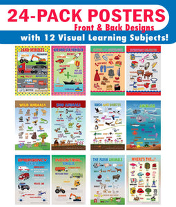 Creanoso Visual Objects Educational Posters (24-Pack) - Teachers Value Savers Bulk Buy