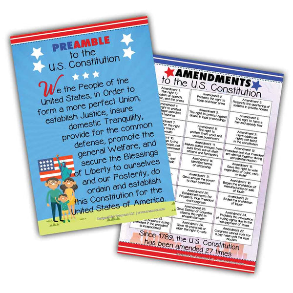 Creanoso USA Educational Learning Posters (12-Pack) â€“ Great Bulk Home Classroom Educational Set