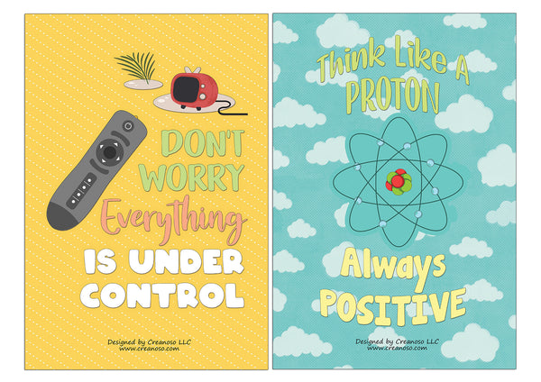 Creanoso Inspiring Puns Home Posters (6-Pack) - Stocking Stuffers Premium Quality Gift Ideas for Children, Teens, & Adults - Corporate Giveaways & Party Favors
