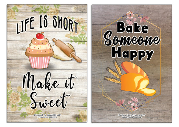 Kitchen Baking Posters (12-Pack)
