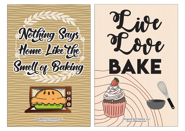 Kitchen Baking Posters (12-Pack)