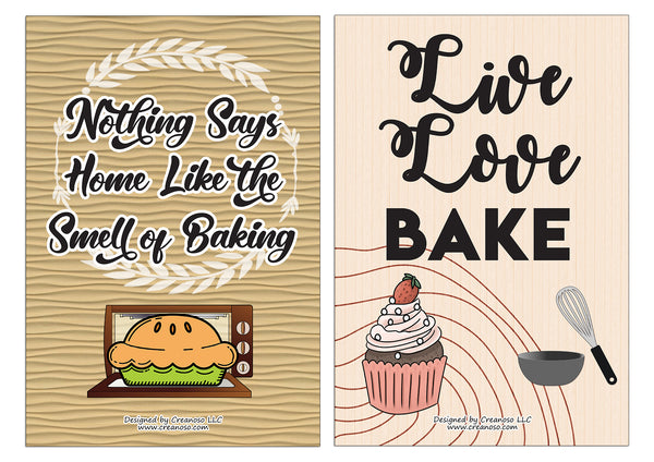 Kitchen Baking Posters (6-Pack)