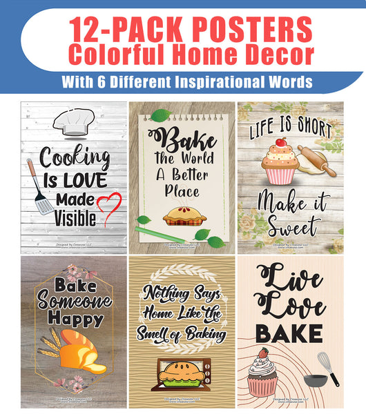 Kitchen Baking Posters (12-Pack)