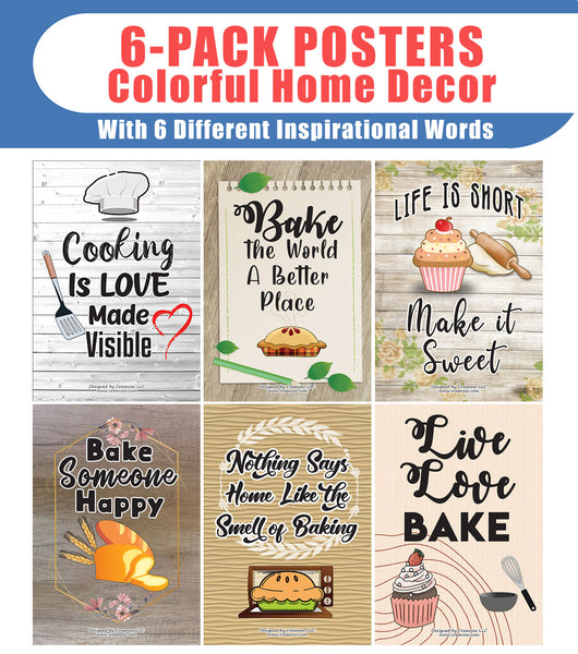 Kitchen Baking Posters (6-Pack)