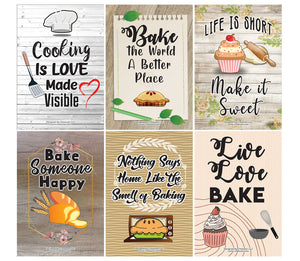 Kitchen Baking Posters (6-Pack)