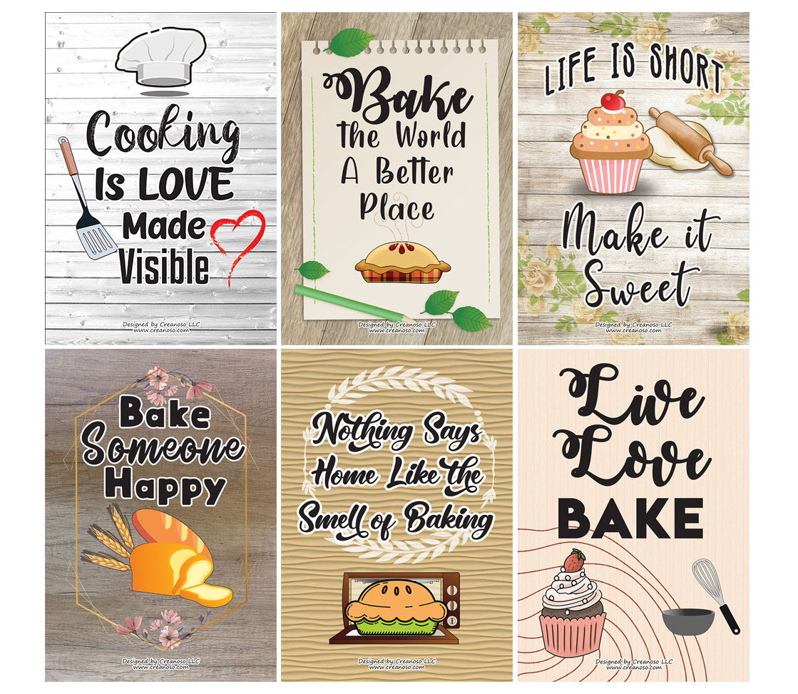 Kitchen Baking Posters (12-Pack)