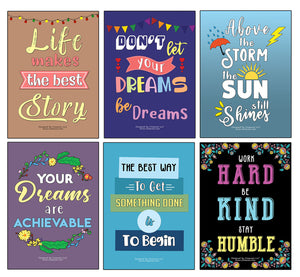 Creanoso Inspirational Quote & Saying Poster Prints (12-Pack) - Unique Stocking Stuffers for Office Workers Teachers Employees Men Women â€“ Wall Art Home DÃ©cor â€“ Great Value Buy