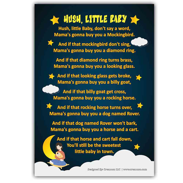 Kindergarten Nursery Rhymes Series Educational Posters Series 1 , 2 & 3 Sets (18-Pack Front & Back with 36 Popular Songs)