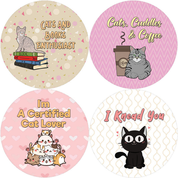 Creanoso Cat Lovers Stickers (10-Sheet) â€“ Sticker Card Giveaways for Kids â€“ Awesome Stocking Stuffers Gifts for Boys & Girls â€“ Classroom Home Rewards Enticements