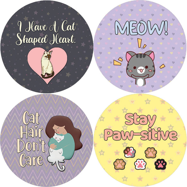Creanoso Cat Lovers Stickers (10-Sheet) â€“ Sticker Card Giveaways for Kids â€“ Awesome Stocking Stuffers Gifts for Boys & Girls â€“ Classroom Home Rewards Enticements