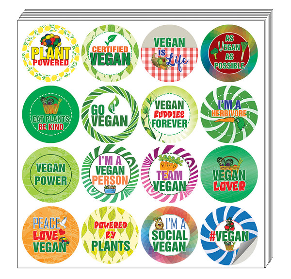 Vegan Stickers (20 Sets X 16 Designs)