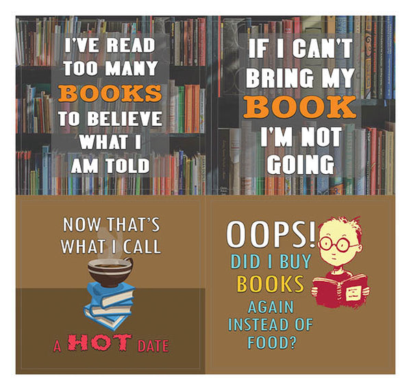 Creanoso Bookish Humor Sayings Stickers Bookworm (10-Sheet) Ã¢â‚¬â€œ Premium Gift Set for Book Readers