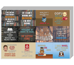 Creanoso Bookish Humor Sayings Stickers Bookworm (10-Sheet) Ã¢â‚¬â€œ Premium Gift Set for Book Readers