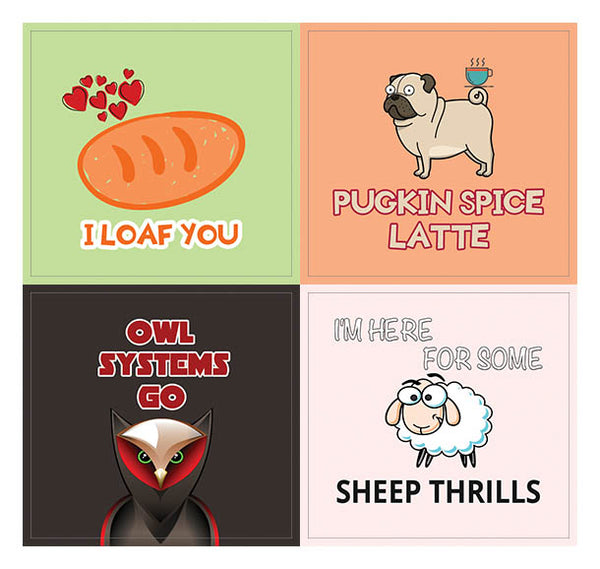 Creanoso Fun and Silly Puns Reward Stickers Ã¢â‚¬â€œ Premium Gifts for Men, Women, Teens, Kids