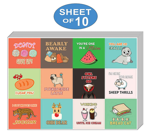 Creanoso Fun and Silly Puns Reward Stickers Ã¢â‚¬â€œ Premium Gifts for Men, Women, Teens, Kids