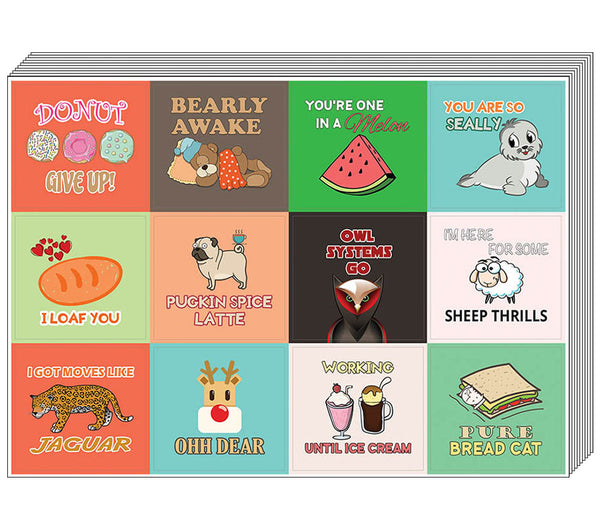 Creanoso Fun and Silly Puns Reward Stickers Ã¢â‚¬â€œ Premium Gifts for Men, Women, Teens, Kids