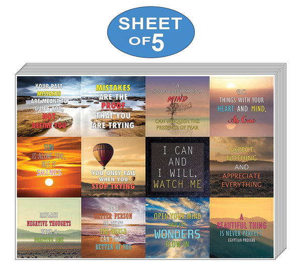 Creanoso Inspiring Mind and Thoughts Sayings Stickers - Premium Gift Stickers Collection