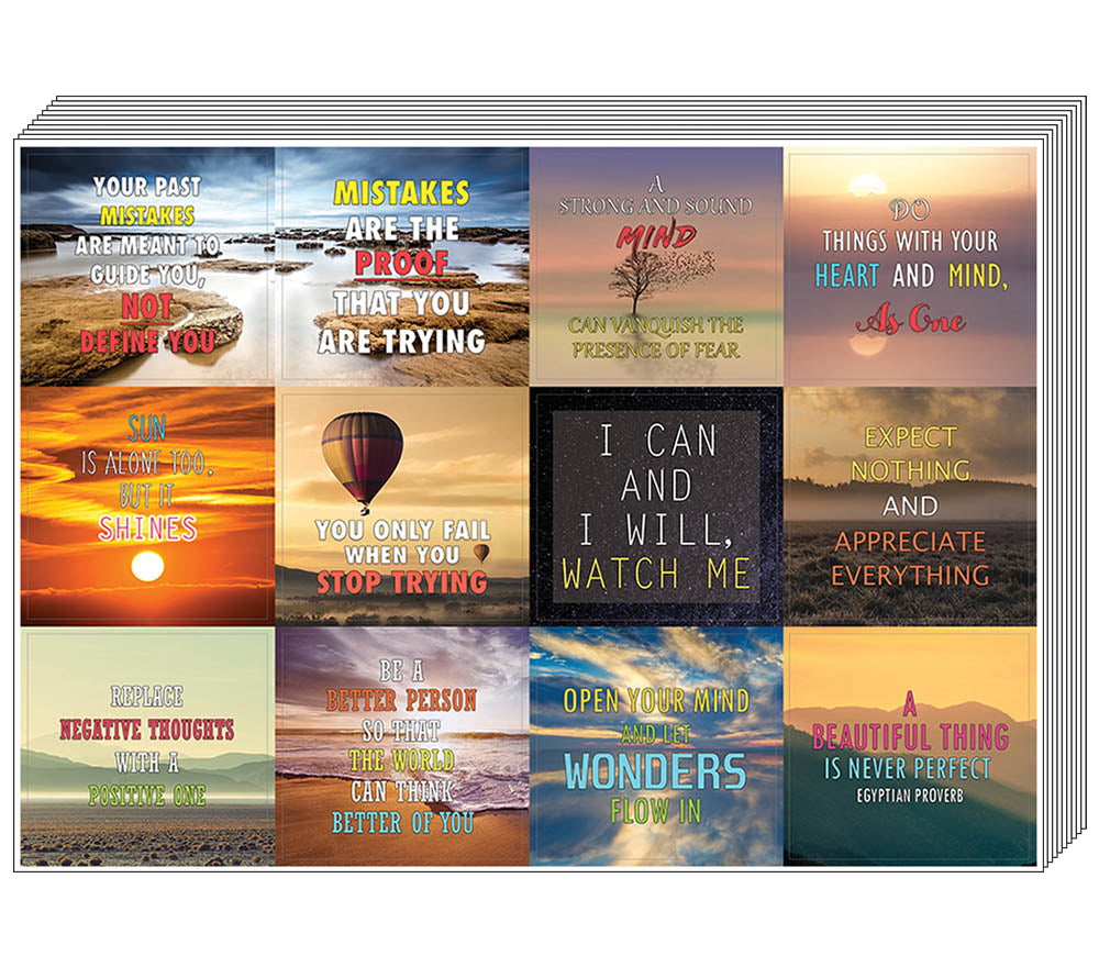 Creanoso Inspiring Mind and Thoughts Sayings Stickers - Premium Gift Stickers Collection