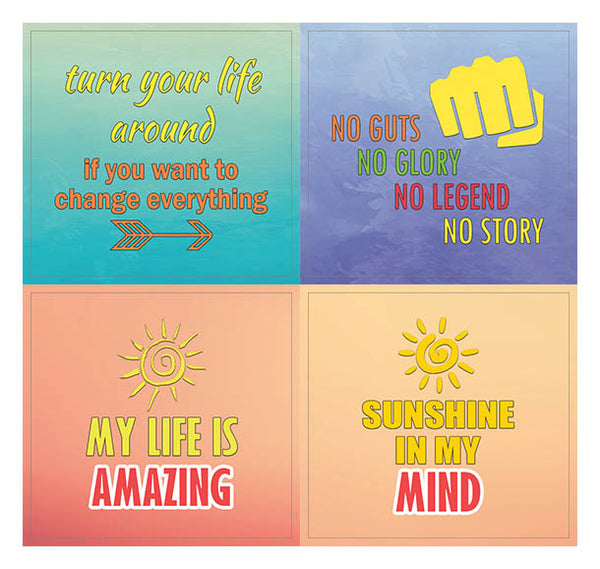 Creanoso Inspirational Vibe Quotes Positive Stickers (10-Sheet) Ã¢â‚¬â€œ Premium Gift Set Stickers