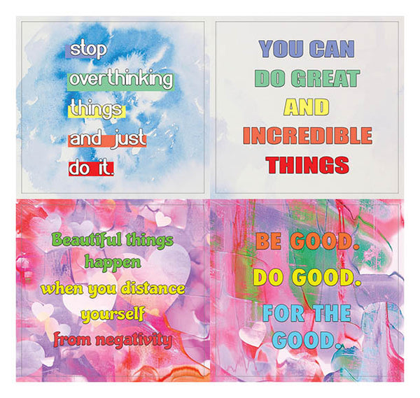 Creanoso Inspirational Vibe Quotes Positive Stickers (10-Sheet) Ã¢â‚¬â€œ Premium Gift Set Stickers
