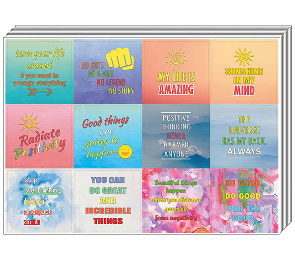 Creanoso Inspirational Vibe Quotes Positive Stickers (10-Sheet) Ã¢â‚¬â€œ Premium Gift Set Stickers