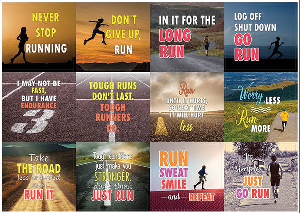 Creanoso Inspiring Sayings Running Stickers Ã¢â‚¬â€œ Premium Gift Set Stickers for Runners