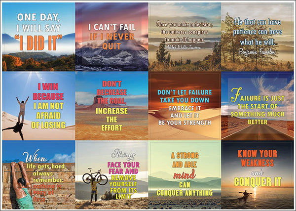 Creanoso Inspiring Strong Determination Life Quotes Stickers Ã¢â‚¬â€œ Premium Gift Stickers