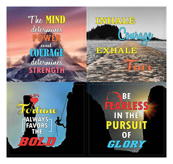 Creanoso Inspirational Courage Quotes Stickers (10-Sheet) Ã¢â‚¬â€œ Premium Gift Set Stickers