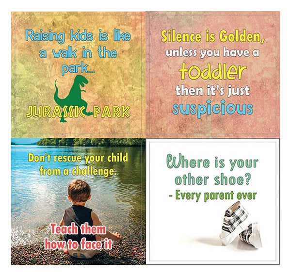 Creanoso Funny and Inspiring Parenting Quotes Stickers (10-Sheet) Ã¢â‚¬â€œ Inspirational Parenting Gift