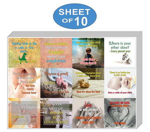 Creanoso Funny and Inspiring Parenting Quotes Stickers (10-Sheet) Ã¢â‚¬â€œ Inspirational Parenting Gift