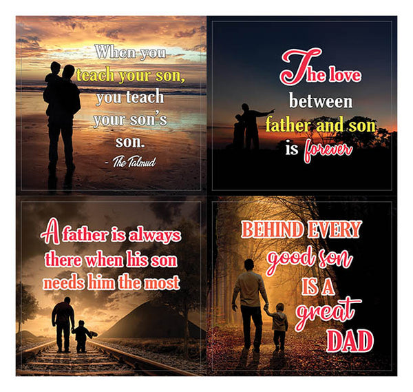 Creanoso Father and Son Sayings Quote Stickers Ã¢â‚¬â€œ Inspirational Father & Son Gifts