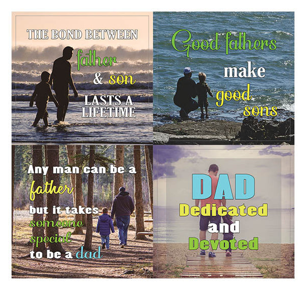 Creanoso Father and Son Sayings Quote Stickers Ã¢â‚¬â€œ Inspirational Father & Son Gifts