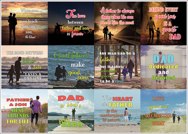 Creanoso Father and Son Sayings Quote Stickers Ã¢â‚¬â€œ Inspirational Father & Son Gifts