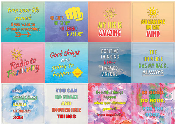 Creanoso Inspirational Vibe Quotes Positive Stickers (10-Sheet) Ã¢â‚¬â€œ Premium Gift Set Stickers