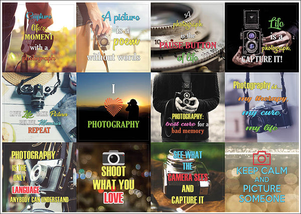 Creanoso Photography Sayings Quote Stickers Ã¢â‚¬â€œ Inspirational Photography Gift Stickers