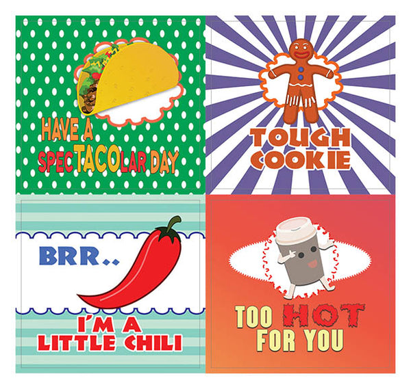 Creanoso Funny Food Puns Stickers for Kids Ã¢â‚¬â€œ Colorful Gift Funny Stickers