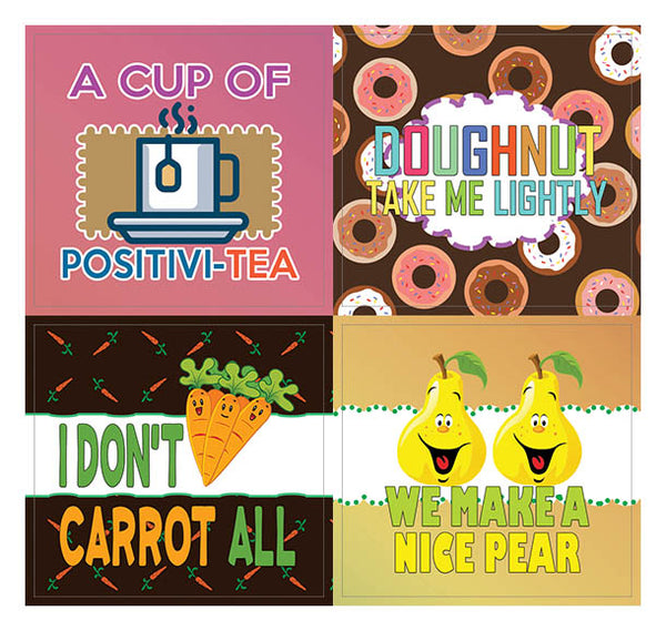 Creanoso Funny Food Puns Stickers for Kids Ã¢â‚¬â€œ Colorful Gift Funny Stickers