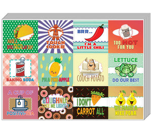 Creanoso Funny Food Puns Stickers for Kids Ã¢â‚¬â€œ Colorful Gift Funny Stickers