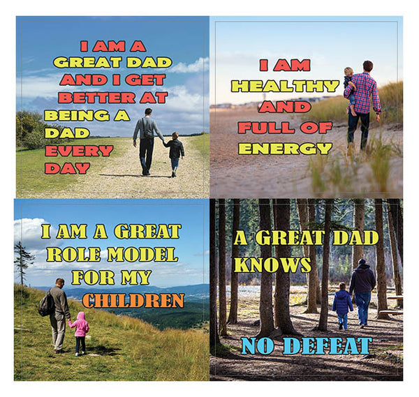 Creanoso Positive Words of Affirmation for Dad Stickers Ã¢â‚¬â€œ Premium Quality Sticker Cards Set