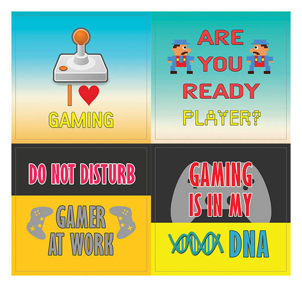 Creanoso Fun Gamer Stickers for Gamers - Awesome and Cool Sticker Cards for Any Surface