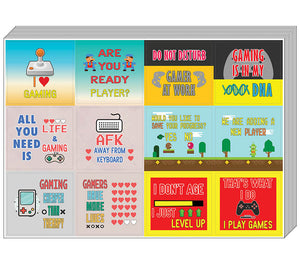 Creanoso Fun Gamer Stickers for Gamers - Awesome and Cool Sticker Cards for Any Surface