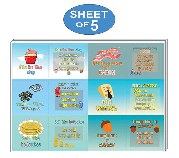 Creanoso Funny Food Idioms Stickers Series I - Cool and Unique Sticky Note Giveaways