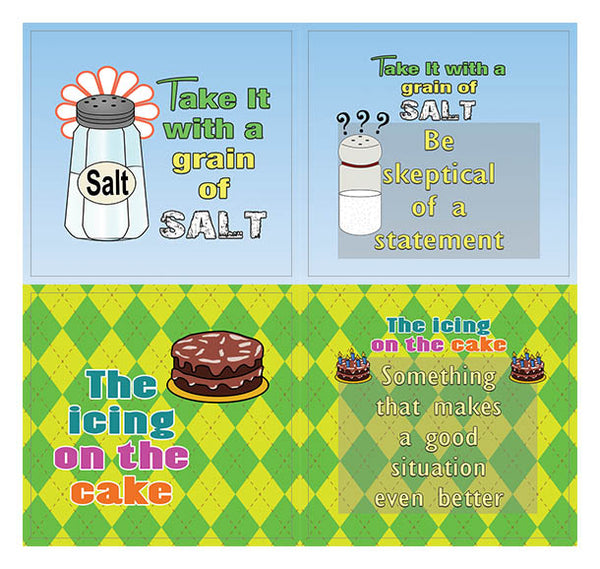 Creanoso Funny Food Idioms Stickers Series II - Fun Gift Giveaways Collection Pack