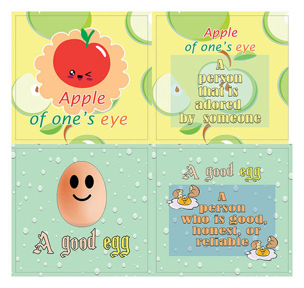 Creanoso Funny Food Idioms Stickers Series III - Great Stocking Stuffers Gifts Pack