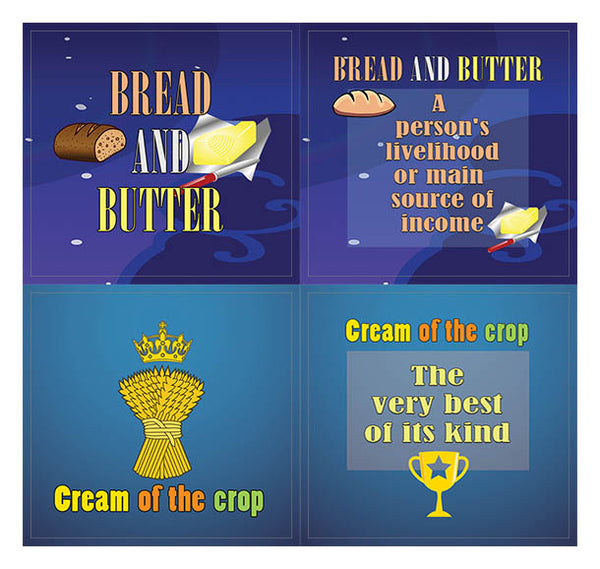 Creanoso Funny Food Idioms Stickers Series III - Great Stocking Stuffers Gifts Pack