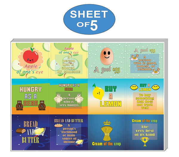 Creanoso Funny Food Idioms Stickers Series III - Great Stocking Stuffers Gifts Pack