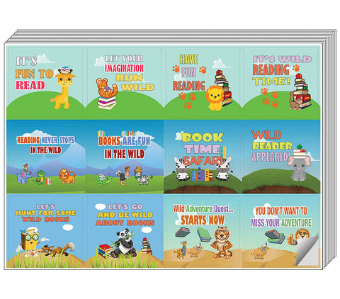 Creanoso Cute Sayings Wild Animals Stickers - Great Giveaways for Kids